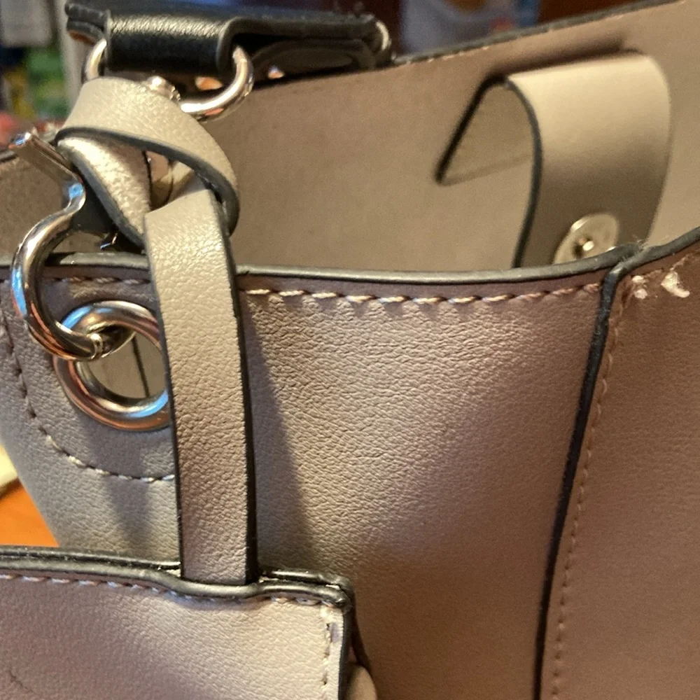 Tote. CO LAB Leather Hobo roomy tote with studded strap - Picture 10 of 11